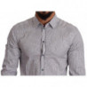 Camicia elegante formale a righe blu bianche ORO - IT40 - M