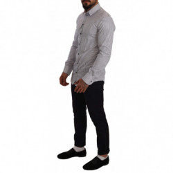 Camicia elegante formale a righe blu bianche ORO - IT40 - M