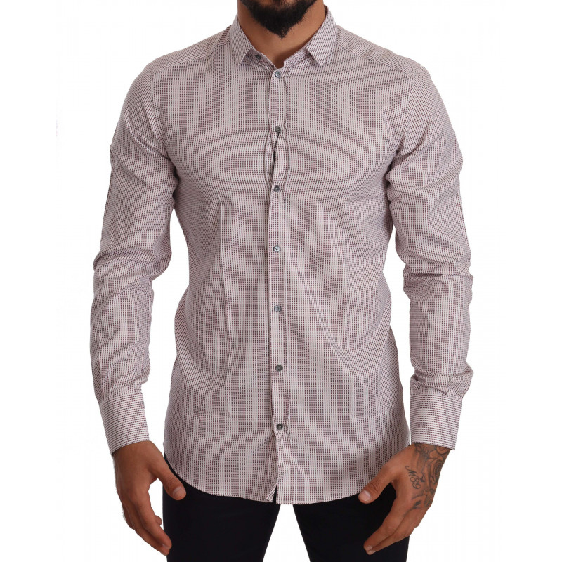 Camicia formale in cotone fantasia rossa - IT40 - M