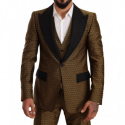 Abito a 3 pezzi con un bottone slim fit nero giallo - IT50 - L