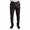 Abito SICILIA slim 3 pezzi in broccato oro viola - IT50 - L