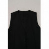 Gilet formale con gilet elasticizzato in lana nera - IT44 - XS