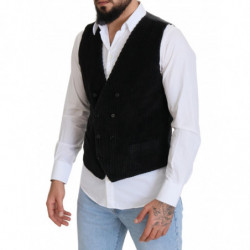 Gilet gilet doppiopetto in cotone nero - IT50 - L