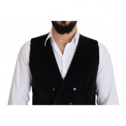 Gilet gilet doppiopetto in cotone nero - IT50 - L