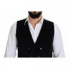 Gilet gilet doppiopetto in cotone nero - IT50 - L