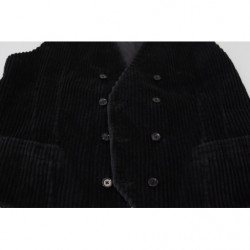 Gilet gilet doppiopetto in cotone nero - IT50 - L
