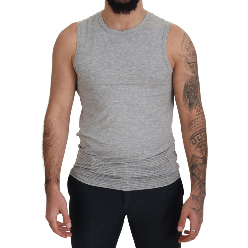 T-shirt pullover da uomo senza maniche grigia - IT48 - M