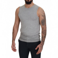 T-shirt pullover da uomo senza maniche grigia - IT48 - M
