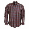 Camicia casual a maniche lunghe in cotone a quadri multicolor - XXS