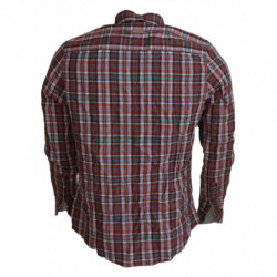Camicia casual a maniche lunghe in cotone a quadri multicolor - XXS