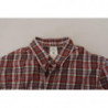 Camicia casual a maniche lunghe in cotone a quadri multicolor - XXS