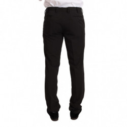 Completo TAGLIENTE in poliestere nero slim 2 pezzi - IT50 - L