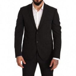 Completo TAGLIENTE in poliestere nero slim 2 pezzi - IT50 - L