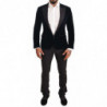 Abito da smoking slim fit in cotone velluto blu - IT46 - S