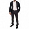 Abito da smoking slim fit in cotone velluto blu - IT46 - S