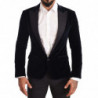 Abito da smoking slim fit in cotone velluto blu - IT46 - S