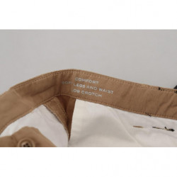 Pantaloni chino da uomo dal taglio dritto in cotone marrone - IT52 - L