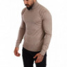 Maglione pullover dolcevita in cashmere beige - IT46 - S