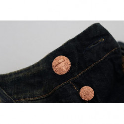 Jeans da uomo slim fit in denim di cotone lavato blu - IT54 - XL