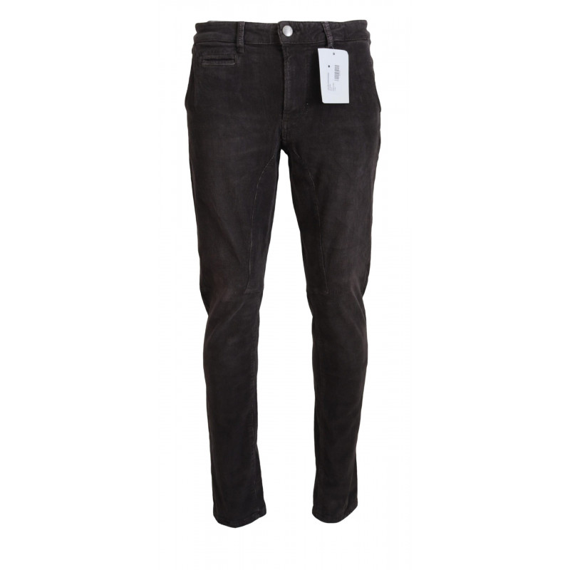 Pantaloni casual da uomo dal taglio dritto cotone marrone - IT48 - M