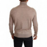 Maglione pullover dolcevita in cashmere beige - IT46 - S