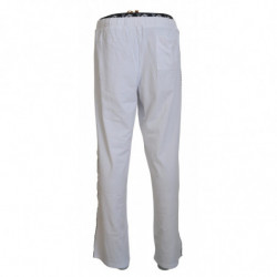 Pantaloni larghi da uomo con logo in cotone bianco - IT50 - L