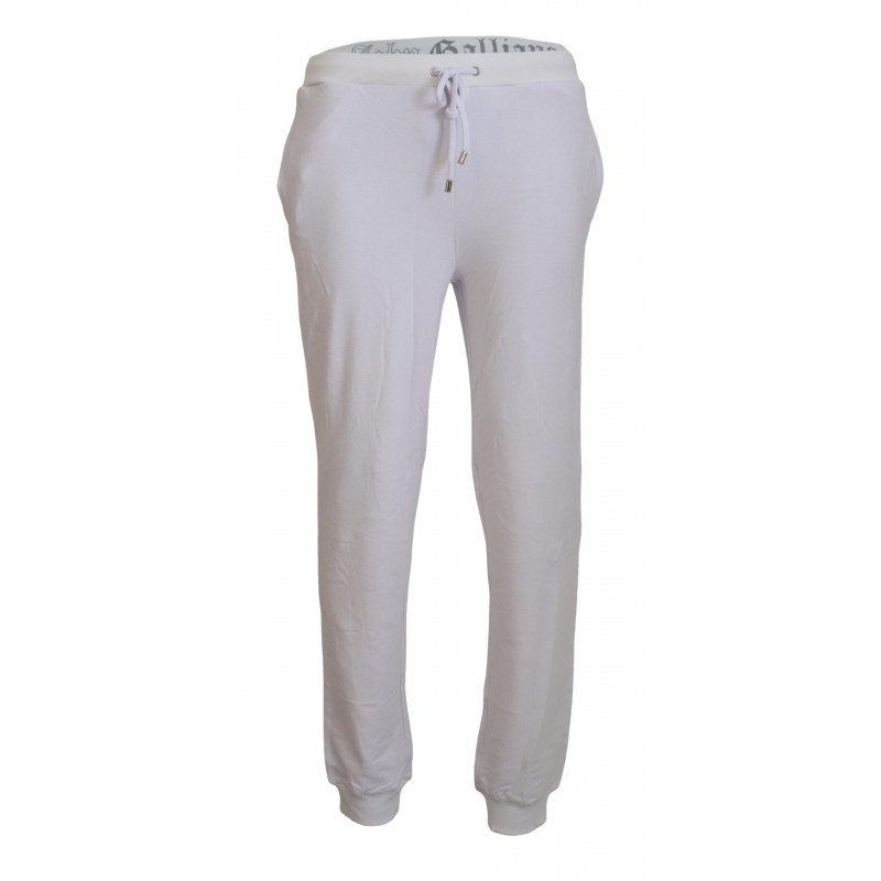 Pantaloni jogger da uomo con logo in cotone bianco - IT48 - M