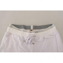 Pantaloni jogger da uomo con logo in cotone bianco - IT48 - M