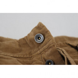 Pantaloni cargo in velluto a coste di cotone marrone - IT46 - S