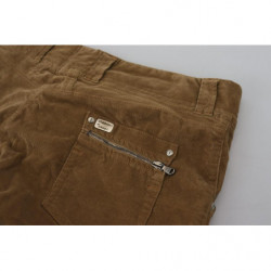 Pantaloni cargo in velluto a coste di cotone marrone - IT46 - S