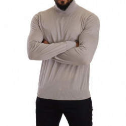 Maglione pullover dolcevita in cashmere grigio - IT50 - L
