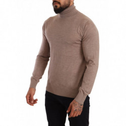 Maglione pullover dolcevita in cashmere marrone - IT50 - L