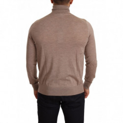 Maglione pullover dolcevita in cashmere marrone - IT50 - L