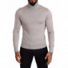 Maglione pullover dolcevita in cashmere grigio - IT50 - L