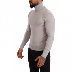 Maglione pullover dolcevita in cashmere grigio - IT50 - L