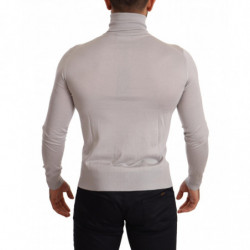 Maglione pullover dolcevita in cashmere grigio - IT50 - L