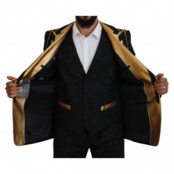 Abito slim fit smoking fantasia oro nero - IT46 - S