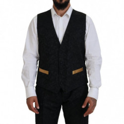 Abito slim fit smoking fantasia oro nero - IT46 - S