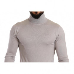 Maglione pullover dolcevita in cashmere grigio - IT50 - L
