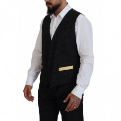 Abito slim fit smoking fantasia oro nero - IT46 - S