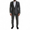 Abito slim fit MARTINI in seta bianco nero - IT44 - XS
