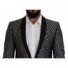 Abito slim fit MARTINI in seta bianco nero - IT44 - XS