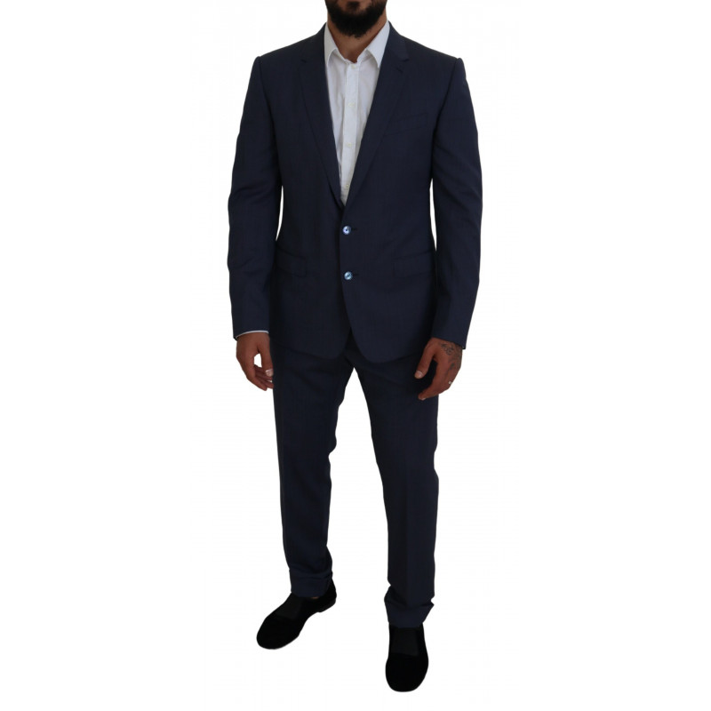Abito slim fit 3 pezzi MARTINI in lana blu - IT54 - XL