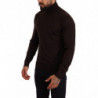 Maglione pullover dolcevita in cashmere marrone - IT46 - S