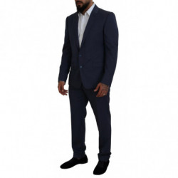 Abito slim fit 3 pezzi MARTINI in lana blu - IT54 - XL