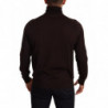 Maglione pullover dolcevita in cashmere marrone - IT46 - S