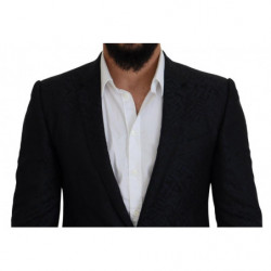 Abito Slim Fit MARTINI Seta Lana Blu Fantasia - IT46 - S