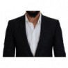 Abito Slim Fit MARTINI Seta Lana Blu Fantasia - IT48 - M