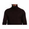 Maglione pullover dolcevita in cashmere marrone - IT46 - S
