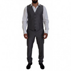 Abito grigio SICILIA slim fit 3 pezzi - IT52 - L